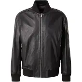 BOSS for man. 50552151 Bomber jacket black (48), Casual, Polyester