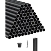 Vevor trappebalustre 101-pakning, 26 tommers trappebalustre i aluminium, 3/4 tommers vanntett rundt metallspindelrekkverk, hult dekkrekkverk med skinnehetter og skruer for trapper, veranda, terrasse,