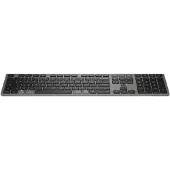 HP 720 - Tastatur - multi-device, rechargeable, powered by SuperCapacitor, 22 programmable keys - full size - trådløs - Bluetooth, 2.4 GHz - QWERTY - Engelsk - kveldningssvart
