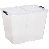 PLAST TEAM HOME BOX FLEX oppbevaringsboks 65 liter med sammenleggbart lokk, materiale: resirkulert PP, 1 stk (23040800)