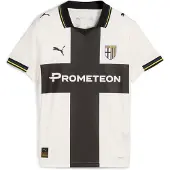 Puma Parma Calcio Home Jersey Youth, Clothing, Warm White/Black, 11-12Y