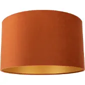 QAZQA Stofflampeskjerm oransje med gullinteriør 35/35/20