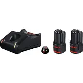 Bosch Professional 2x 3.0ah Gal 12v-40 Lader Og Batteri