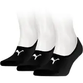 Puma Unisex Footie 3 Pack, Clothing, Black, 43-46