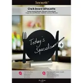 Securit silhouet PLATE bordskilt med alufod