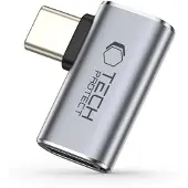 Tech-Protect UltraBoost AA01 Høyrevinklet USB-C-adapter - 40Gbps - Grå