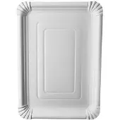 Papstar 11100, Plate, Rektangulær, Fotoark kartong, Hvit, Monokromatisk, 125 stykker