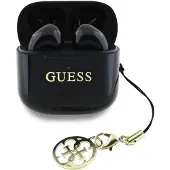 GUESS Glossy Effect Printed Classic Logo & Charm TWS-hodetelefoner - svart