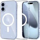 TechProtection iPhone 17 FlexAir Glitter MagSafe TPU-deksel - Gjennomsiktig