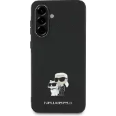 Karl Lagerfeld Samsung Galaxy A56 Saffiano Metal Karl and Choupette-deksel - Svart