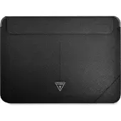 GUESS Saffiano Triangle Logo veske for en 14" bærbar datamaskin - svart
