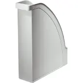 Leitz mappe Plus, DIN A4, polystyren, grå kapasitet: 70 mm, med innfelt grep, høy front (2476-02-85)