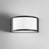 In.tec® Utendørs vegglampe Austin, svart, bredde 25 cm, metall, IP54