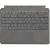 Microsoft Surface Pro Signature Keyboard - Tastatur - med akselerometer, styreplate, lagrings- og ladebakke for Surface Slim Pen 2 - QWERTY - Engelsk - platina - med Slim Pen 2 - for Surface Pro 10 f