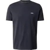 BOSS for man. 50506373 T-shirt Elastic navy (L), Casual, Cotton, Short sleeve