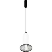 LUCE Design LED-hengelampe INKAS, høyde 41 cm, svart, glass/metall, CCT