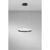 LUCE Design LED-pendellampe Axis, Ø 40 cm, svart, metall, CCT