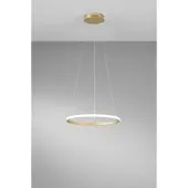 LUCE Design LED-pendellampe Axis, Ø 40 cm, gullfarget, metall, CCT