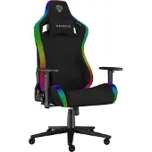Genesis Trit 660 RGB - Spillestol - ergonomisk - liggestol - armlener - T-formet - tipping - roterende - stoff - svart