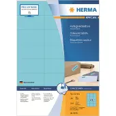 Herma Special - Papir - matt - permanent selvklebende - blå - 70 x 37 mm - 2400 etikett(er) (100 ark x 24) etiketter