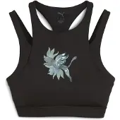 Puma GREEN TERRAINS GRAPHIC BRA - MID Women, Clothing, Black, L