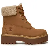 Timberland for woman. TB0A2PU67541 Stone Street Waterproof leather ankle boots brown (37.5 W), Flat, Laces, Casual, Sustainable