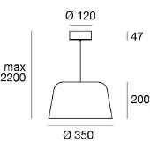 LINEA LIGHT LED-hengelampe Delfi_P, svart, Ø 35 cm, metall