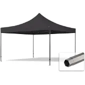 TOOLPORT 4x4 m stål, pop up partytelt, uden sidepaneler, svart