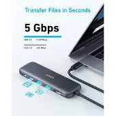 Anker 332 USB-C Hub (5-in-1) - Black
