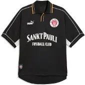 Puma FC St. Pauli Retro Football Jersey Men, Clothing, Black/White, M