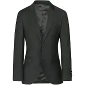 Hackett London for man. HM441678 Dark gray plain Wool Americana (36/32), Casual, Grey, Classic
