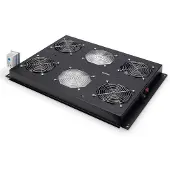 Digitus Professional DN-19 FAN-4-SRV-B - Racktak med 2 vifter - med 4 kjølevifter - svart, RAL 9005 - 19