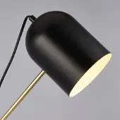Searchlight Gulvlampe Zaliha, svart/gull, metall, 120 cm, E27