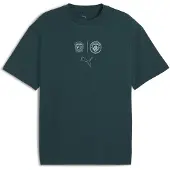 Puma Manchester City FtblStatement Cellerator Tee Unisex, Clothing, Green Terrain, L