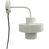 Dyberg Larsen vegglampe Stoke, kitthvit, Ø 20 cm, metall