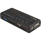 StarTech.com 4-porters Usb Kvm-svitsj Med Lyd Og Kabler