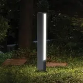 VIOKEF LED-sokkellampe Lir, høyde 60 cm, mørkegrå metall