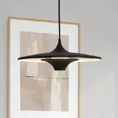 VIOKEF LED-pendellampe Rene, svart, Ø 42 cm, metall