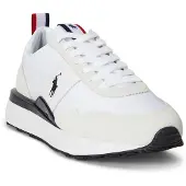 Ralph Lauren for man. 809P01638001 White suede and oxford Train 89 sneakers (39), Leather, Flat, Laces, Casual
