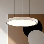 VIOKEF LED-hengelampe Denver, Ø 49 cm, beige, metall