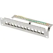 Lanberg - Koblingspanel - rackmonterbar - RAL 7035, grå - 1U - 10