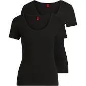 HUGO for woman. 50469660 Set 2 T-shirts Twin black (XL), Homewear, Cotton