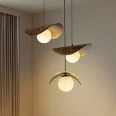 Opviq Hengelampe Vatoz, 3 lyskilder, svart, Ø 50 cm, metall