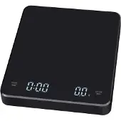 INF Oppladbar kaffevekt med tidsregulator 3 kg / 0,1 g Black