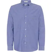 Gant for man. 3000100 Classic blue poplin Regular Fit shirt (XXL), Casual, Cotton, Long sleeve