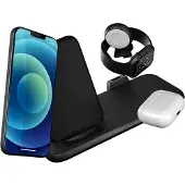 ZENS 4 in 1 Stand+Watch Wireless Charger Aluminium - White