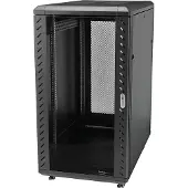 StarTech.com Startech 18U 19 Server Rack Cabinet, 4 Post Adjustable Depth (6-32)Locking Knock Down Network/Computer Equipment Enclosure, Mobile with Glass Door & Casters, HP ProLiant ThinkServer - Data Rack Enclo