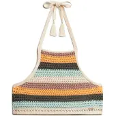 Superdry for woman. W6011988A Multicoloured Crochet Halter Top (XS), Casual, Multicolor, Polyester, Sleeveless / Straps