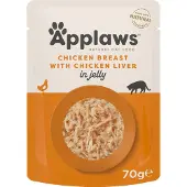 Applaws Lever Og Kylling I Gele 16x70g Våtfôr Til Katt