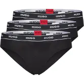 HUGO for woman. 50469657 Set of 3 black Stripe Panties (L), Homewear, Cotton